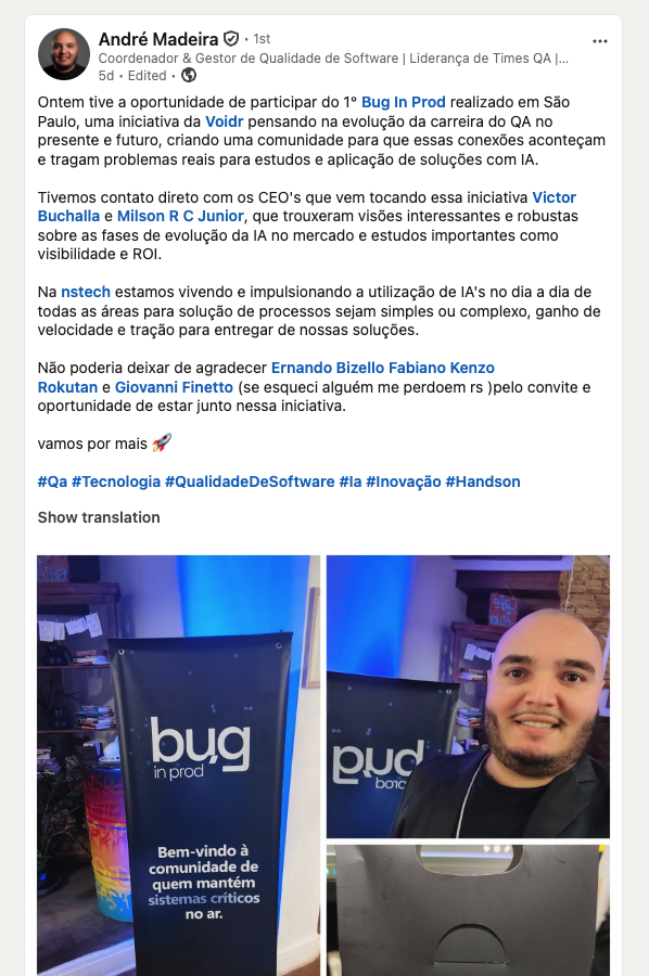 Post de André Madeira no LinkedIn